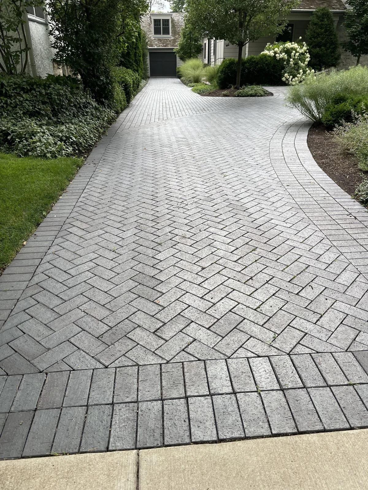Herringbone paver driveway NJ