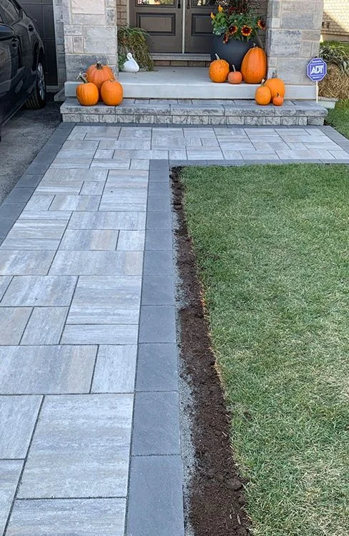 Paver walkway to front porch